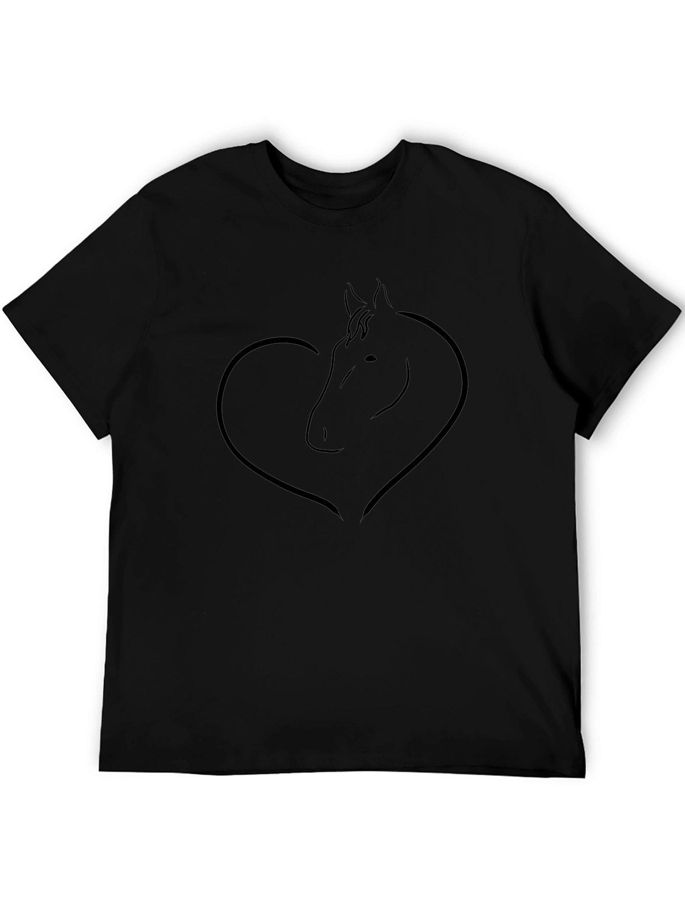Horse Heart T-Shirt - Black Tee