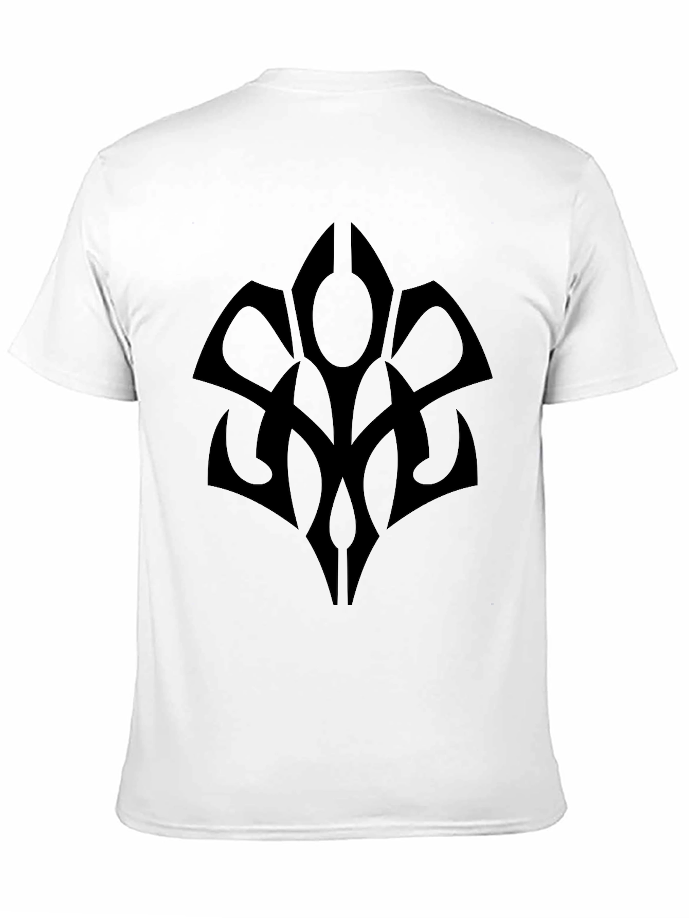 Black T-Shirt with Abstract Tribal Design