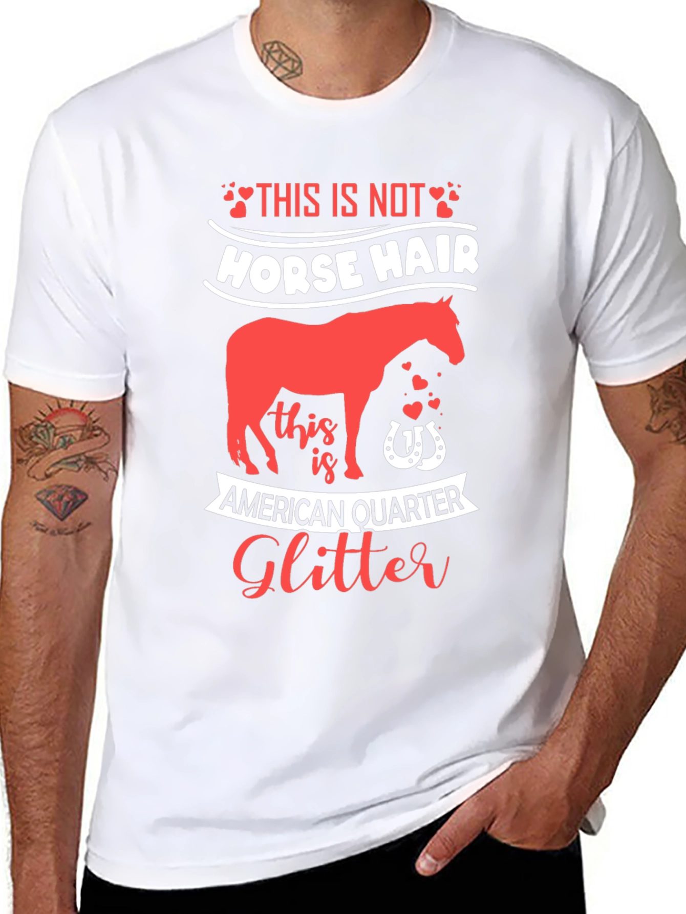 Horse Glitter Graphic T-Shirt