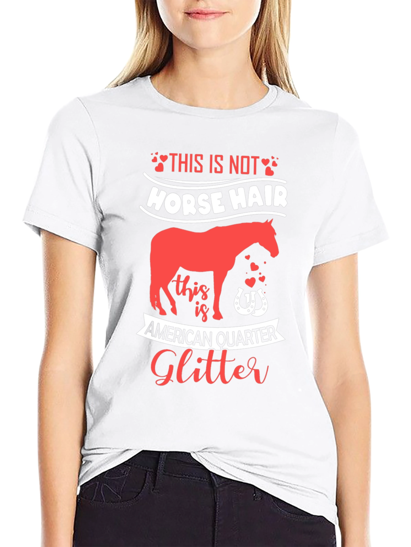 Horse Glitter Graphic T-Shirt
