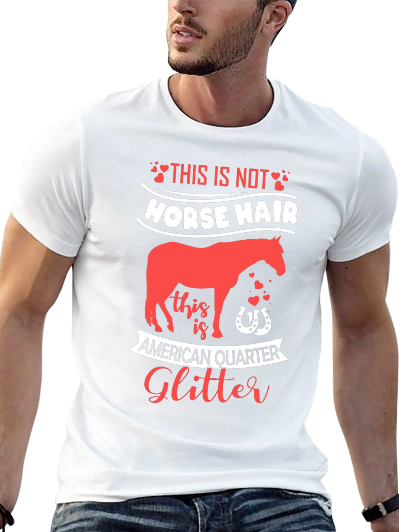 Horse Glitter Graphic T-Shirt