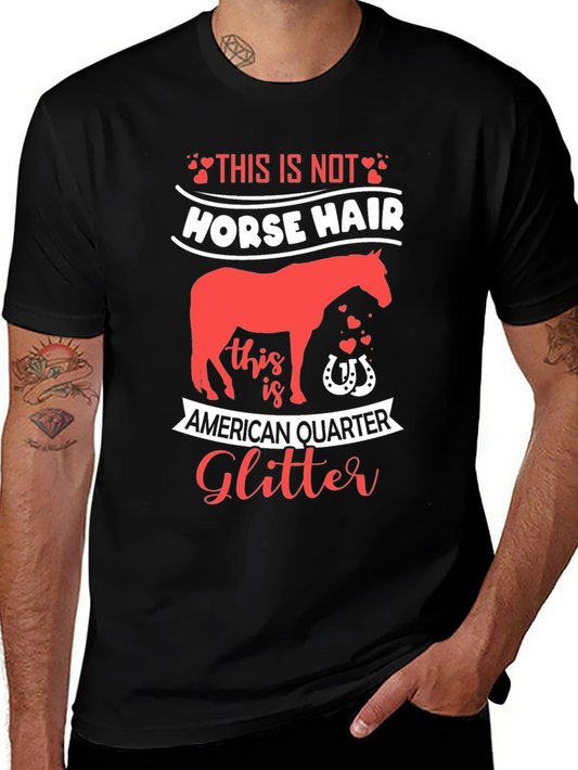 Horse Glitter Graphic T-Shirt