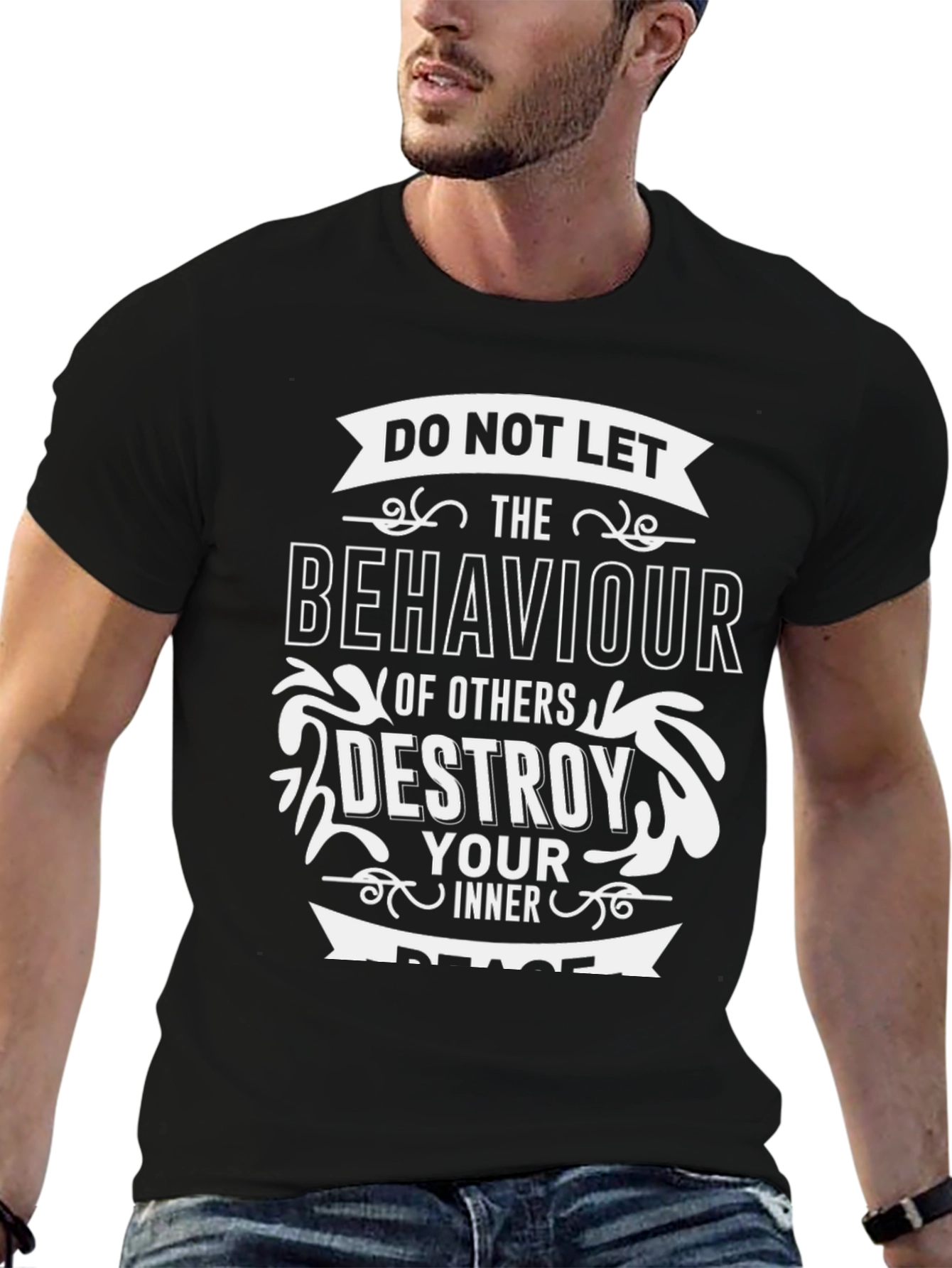 Inspirational Inner Peace Black T-Shirt