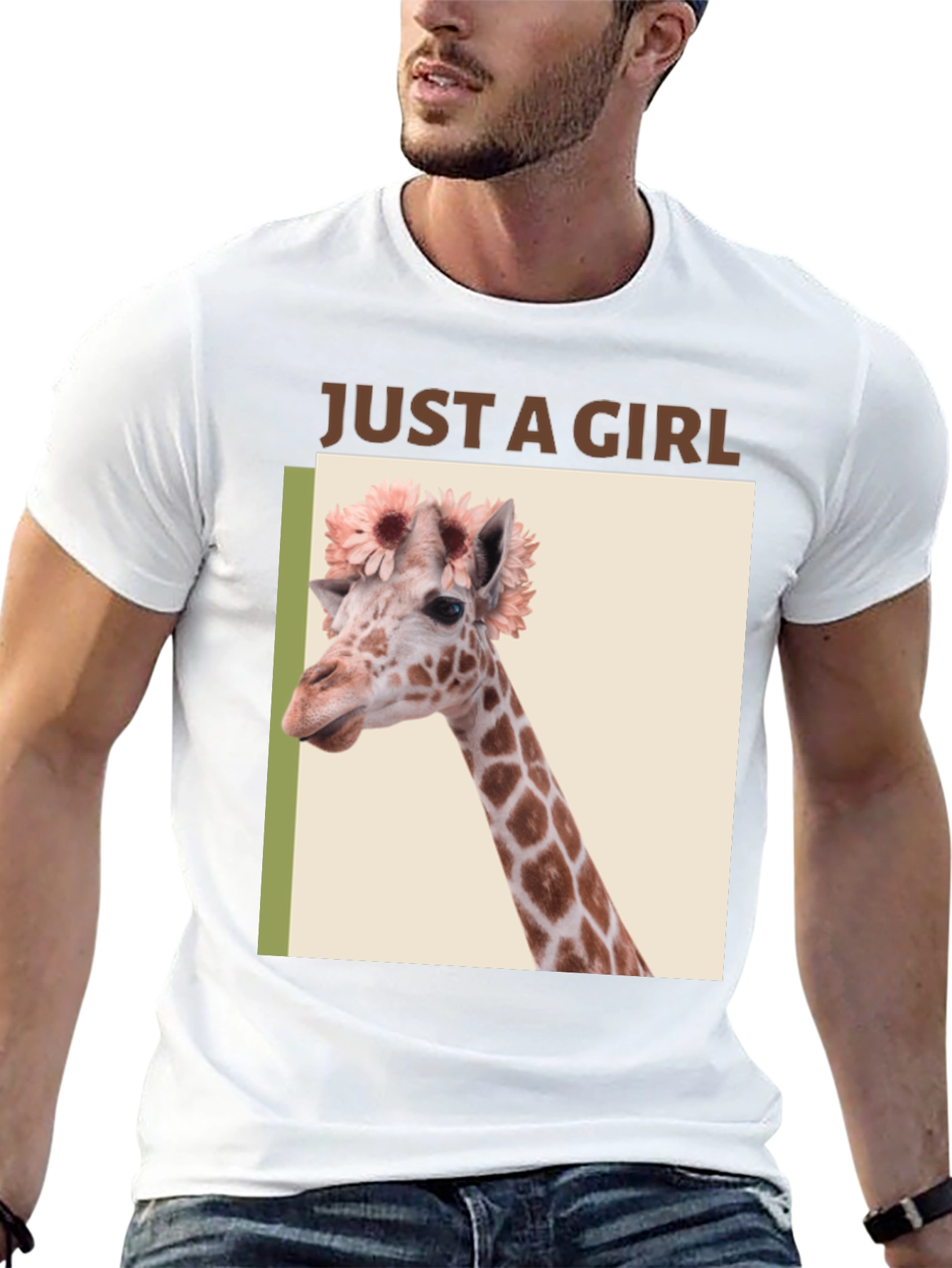 Giraffe Flower Crown Graphic Tee
