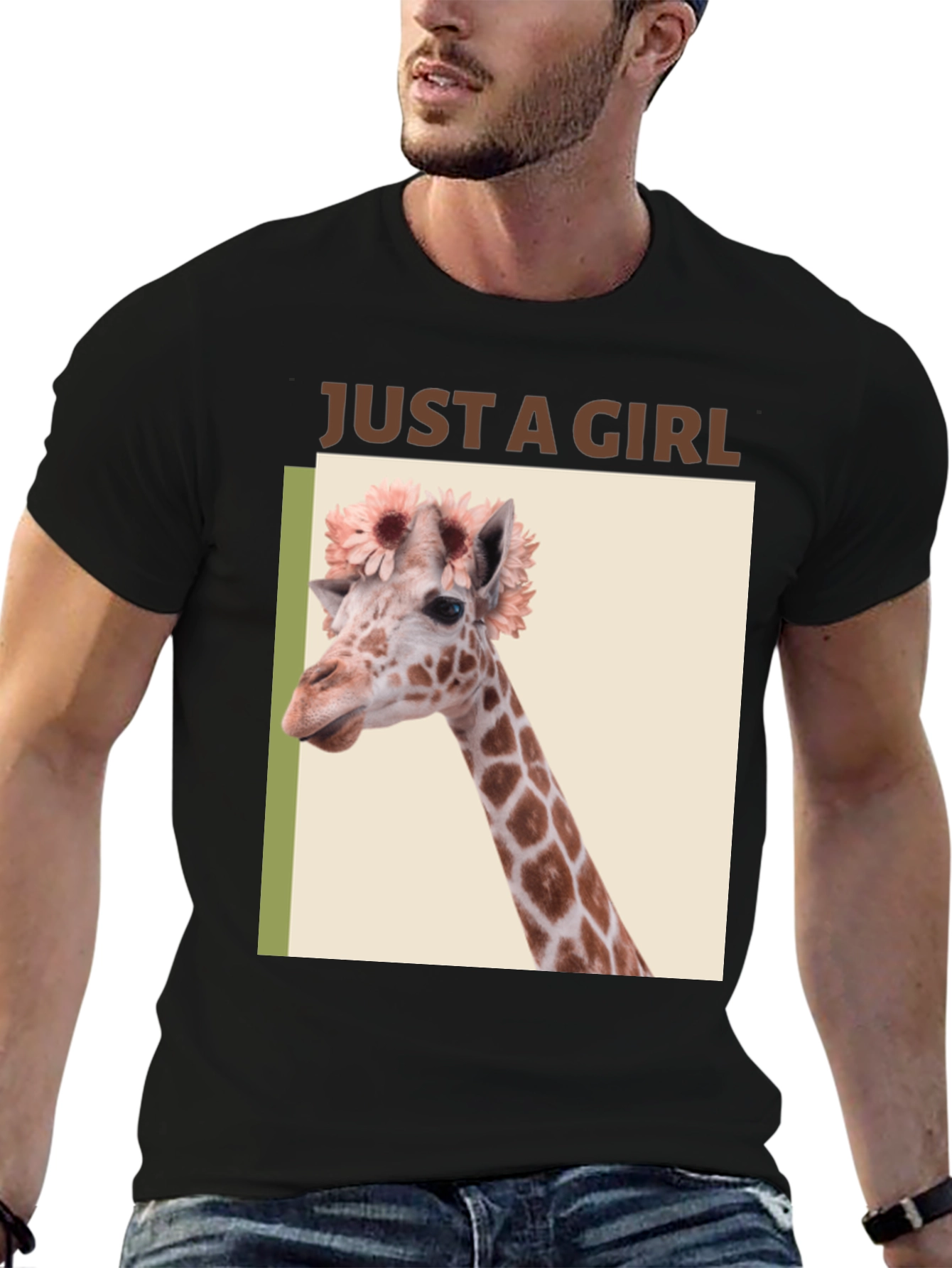 Giraffe Flower Crown Graphic Tee