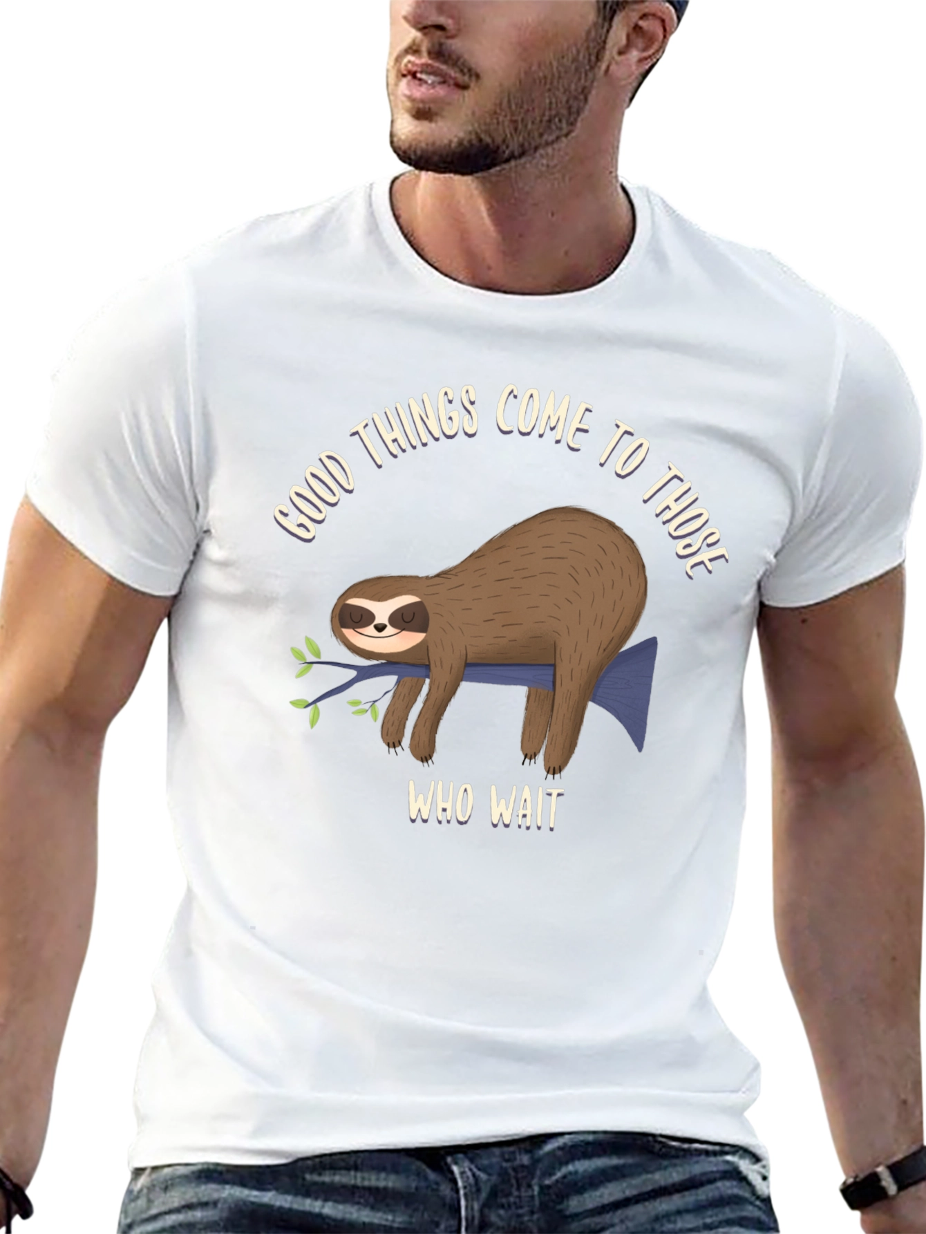 Sloth Good Things Come Graphic T-Shirt