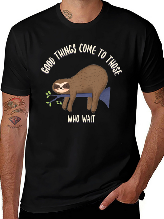 Sloth Good Things Come Graphic T-Shirt