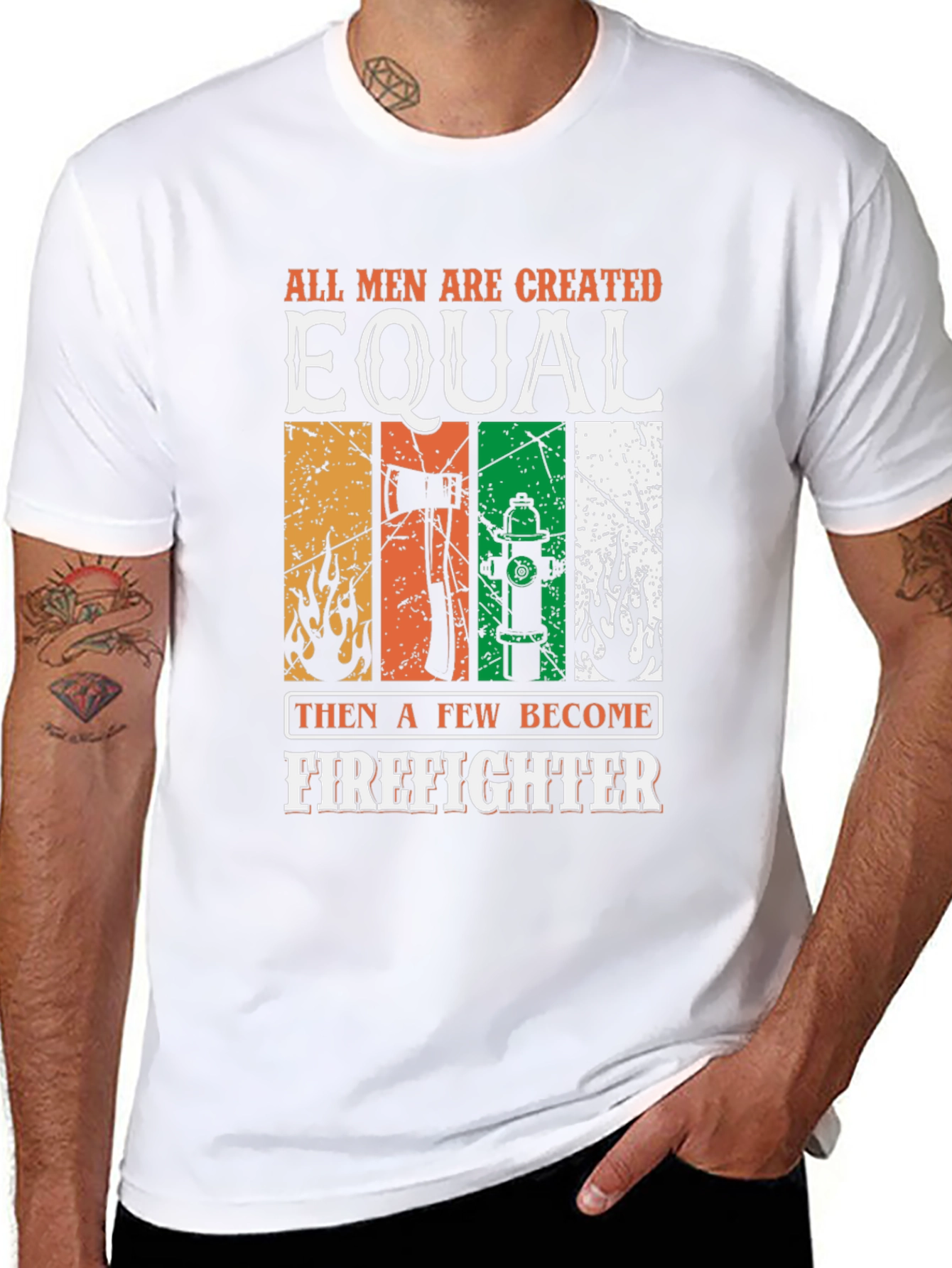 Firefighter Graphic Tee - Mens Black T-Shirt