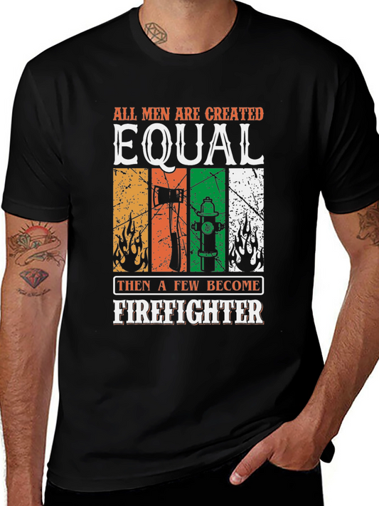 Firefighter Graphic Tee - Mens Black T-Shirt