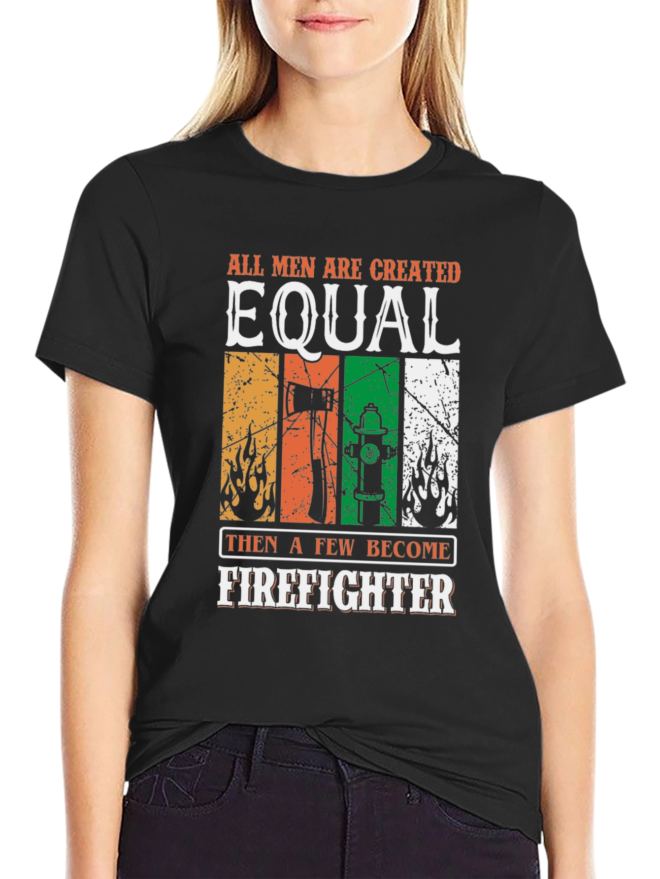 Firefighter Graphic Tee - Mens Black T-Shirt
