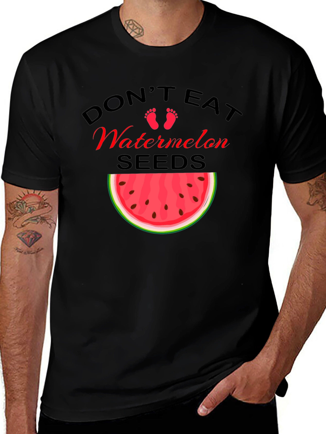 Funny Pregnancy Watermelon Seeds T-Shirt