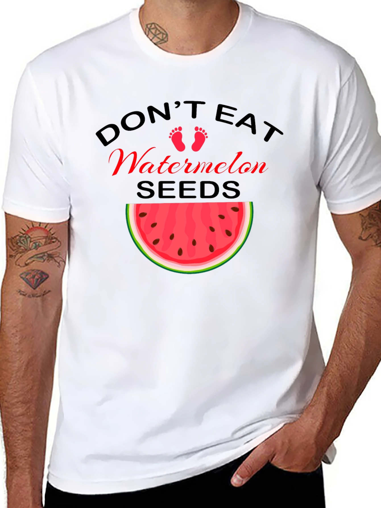 Funny Pregnancy Watermelon Seeds T-Shirt