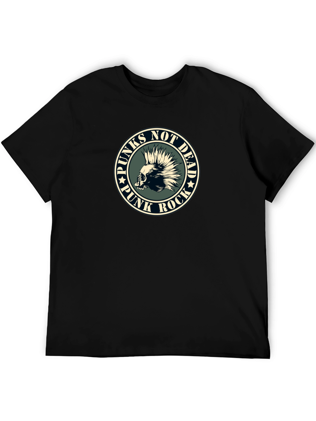 Punks Not Dead Skull Graphic T-Shirt - Rock Tee