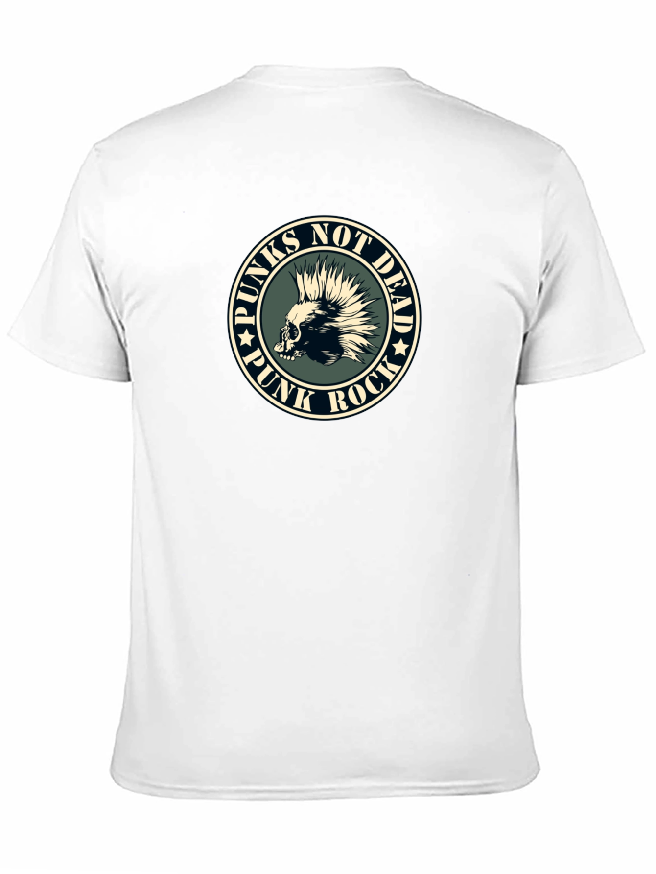 Punks Not Dead Skull Graphic T-Shirt - Rock Tee