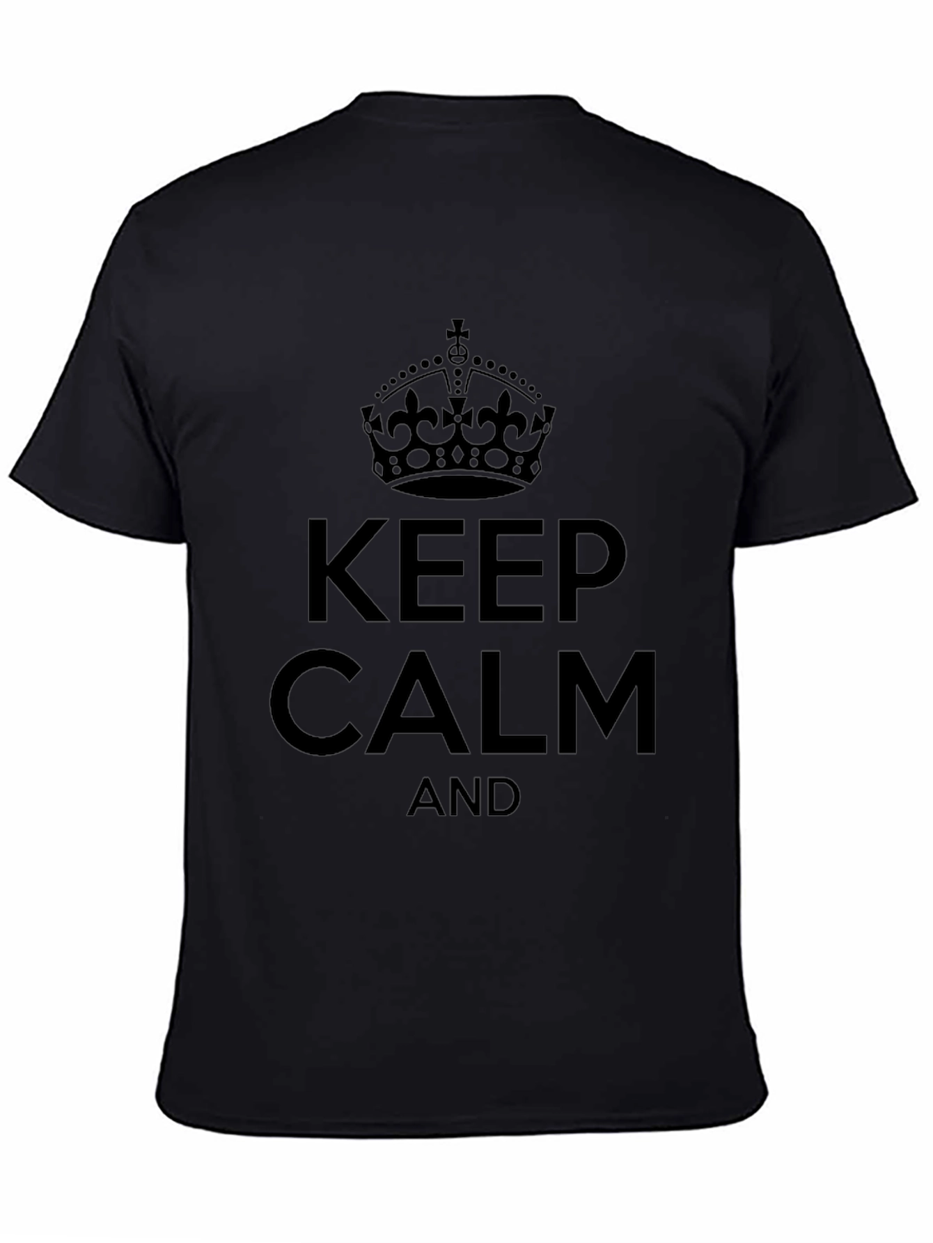 Keep Calm Graphic Tee - Mens Black T-Shirt