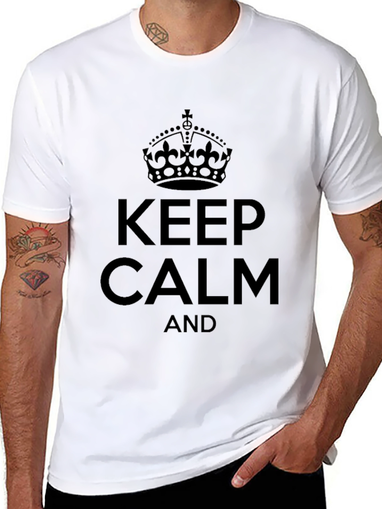 Keep Calm Graphic Tee - Mens Black T-Shirt