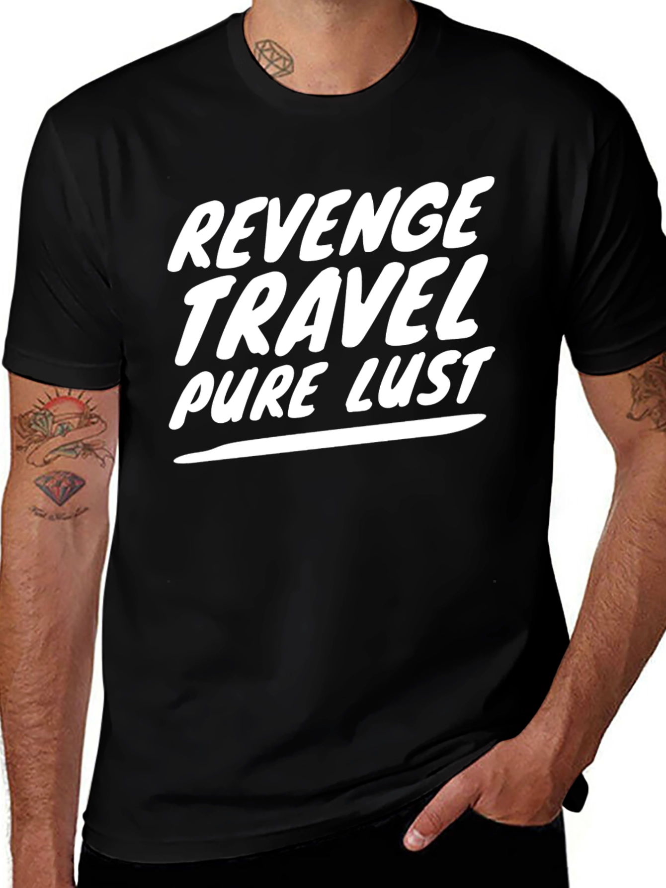 Revenge Travel Pure Lust Mens Black T-Shirt
