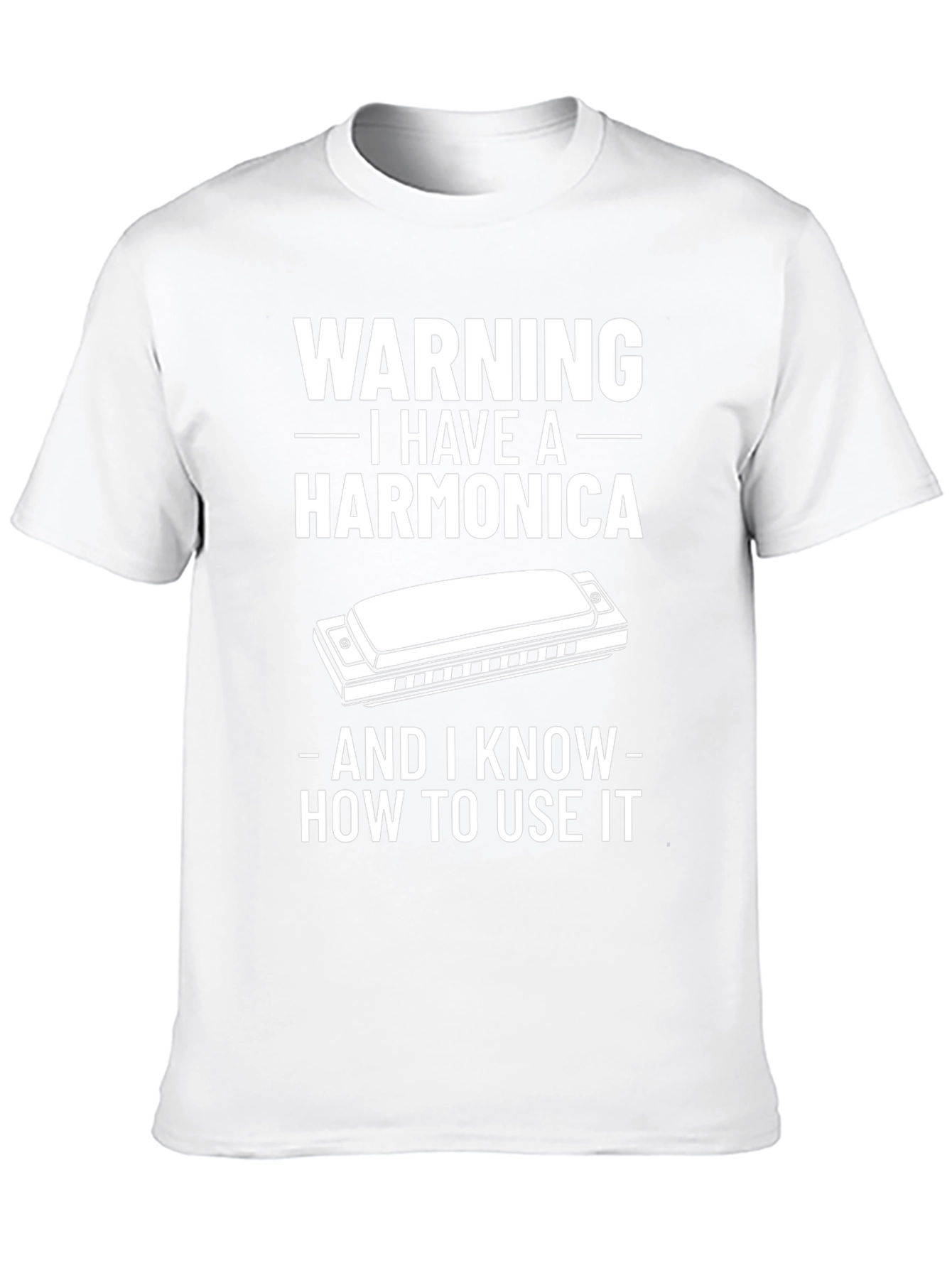 Warning Harmonica T-Shirt Musician Gift