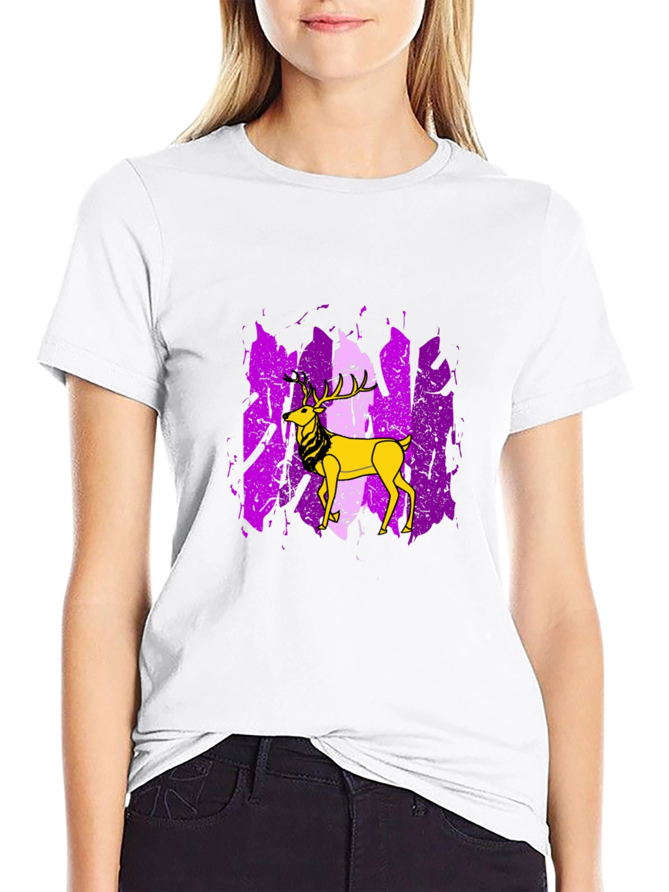 Deer Graphic Tee - Mens Black T-Shirt