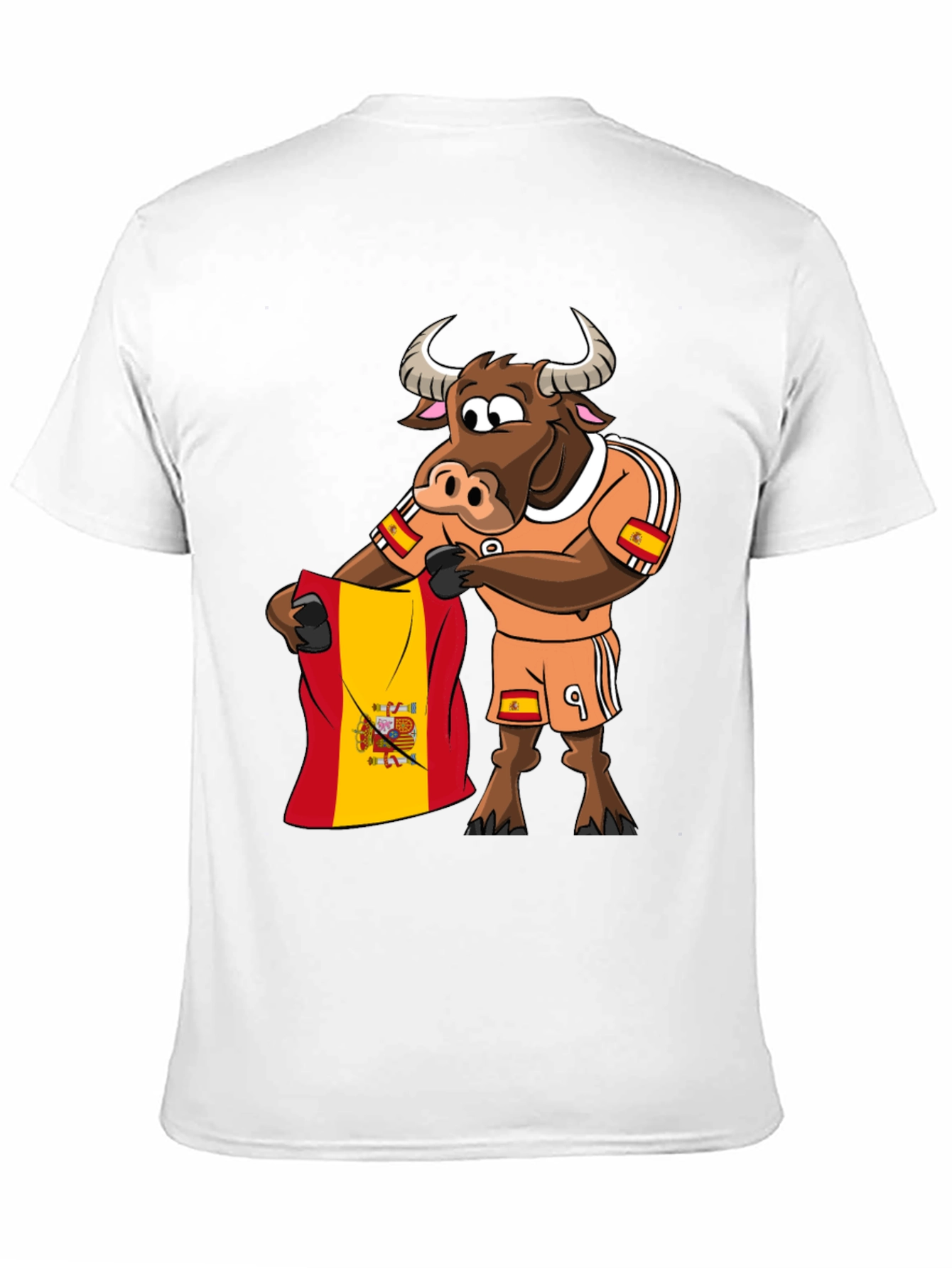 Spain Bull T-Shirt Funny Soccer Fan Tee
