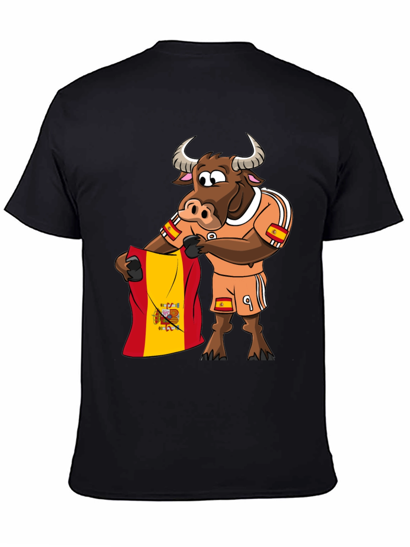 Spain Bull T-Shirt Funny Soccer Fan Tee