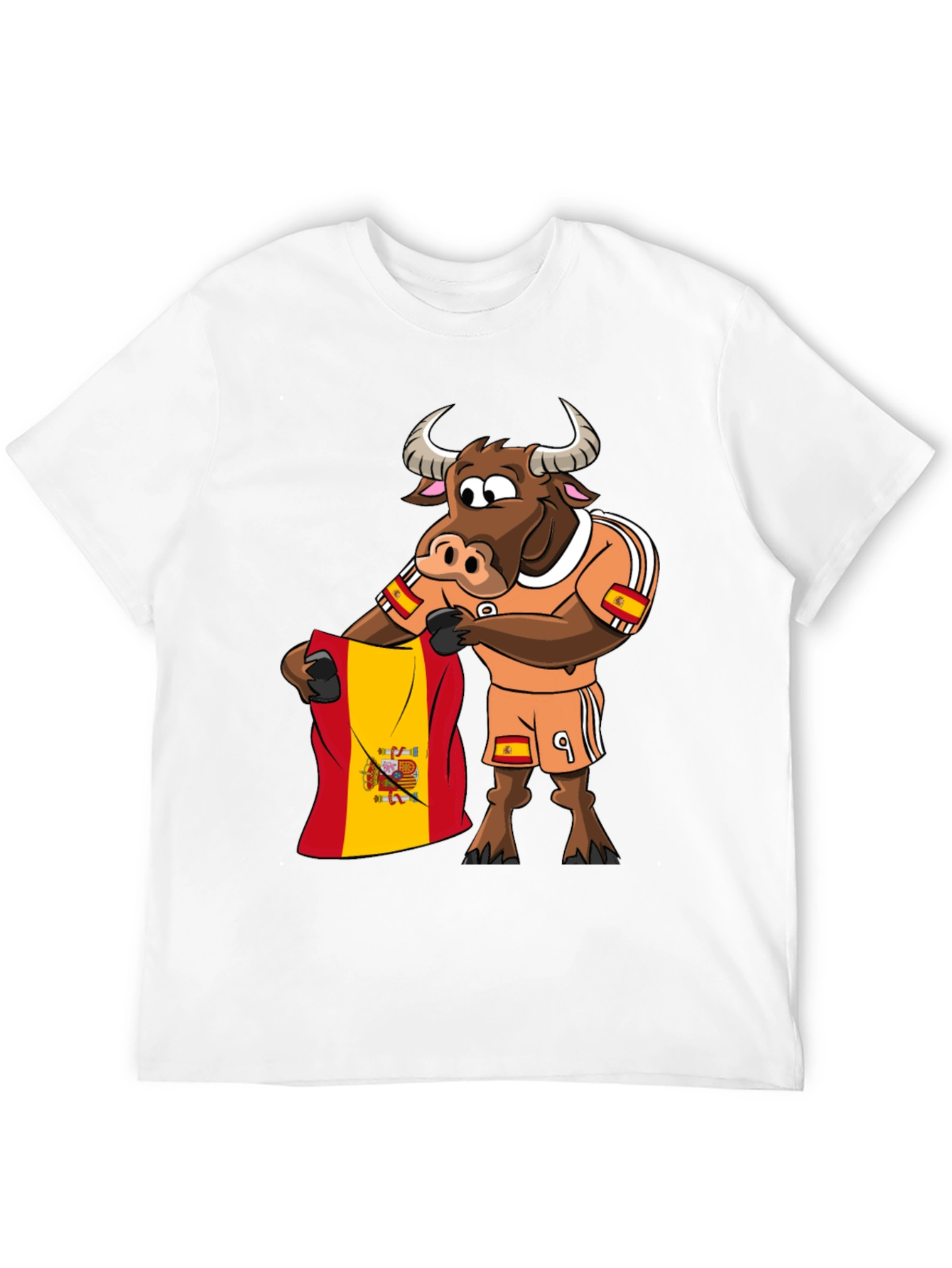 Spain Bull T-Shirt Funny Soccer Fan Tee