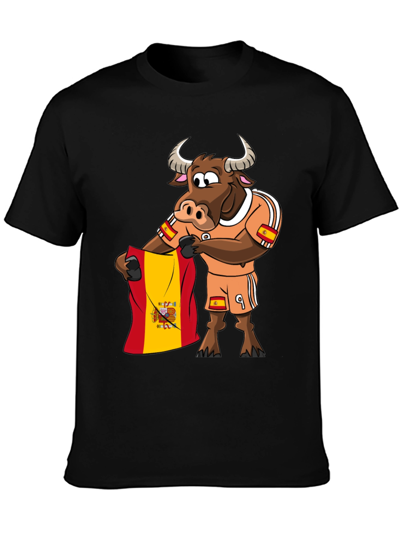 Spain Bull T-Shirt Funny Soccer Fan Tee