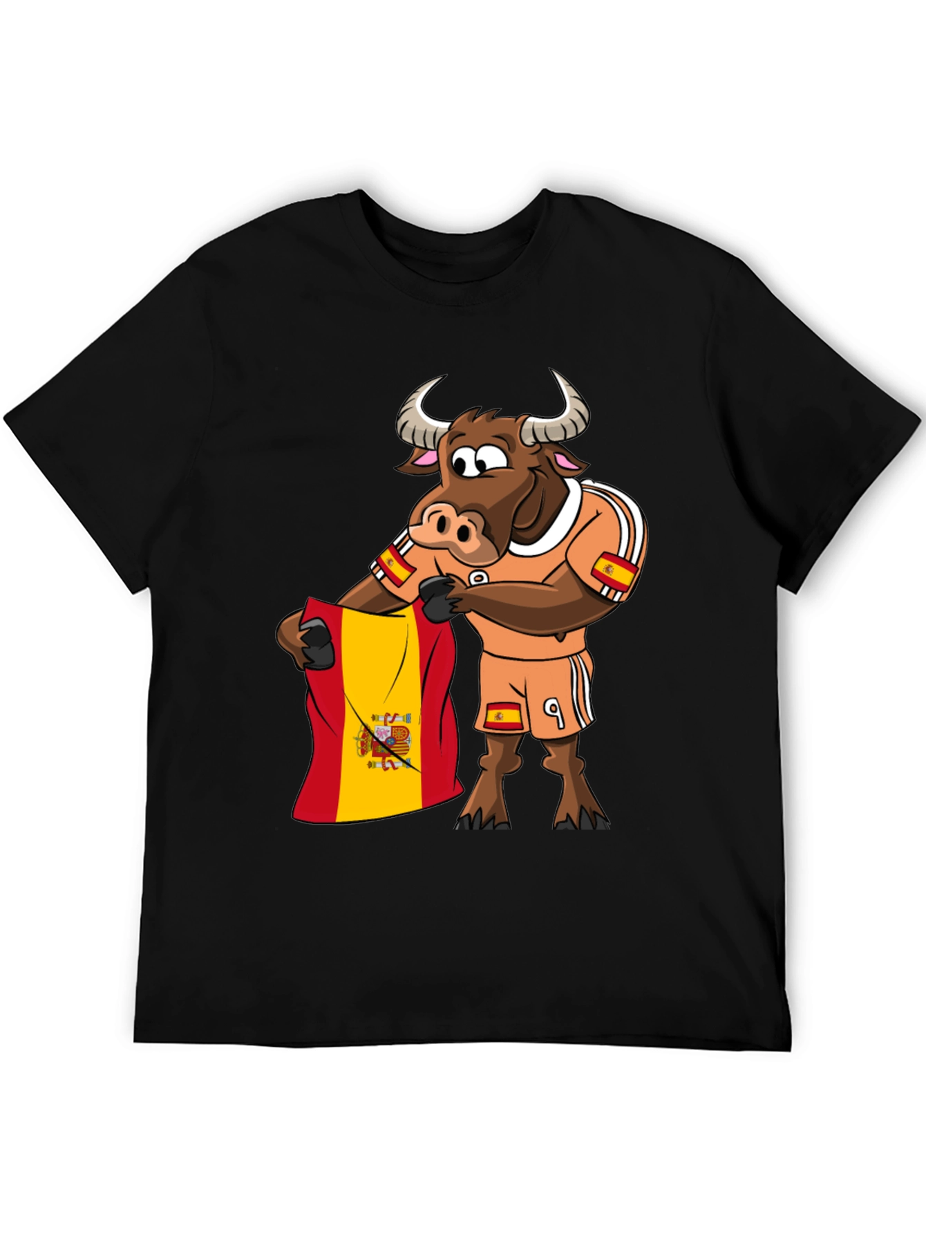Spain Bull T-Shirt Funny Soccer Fan Tee