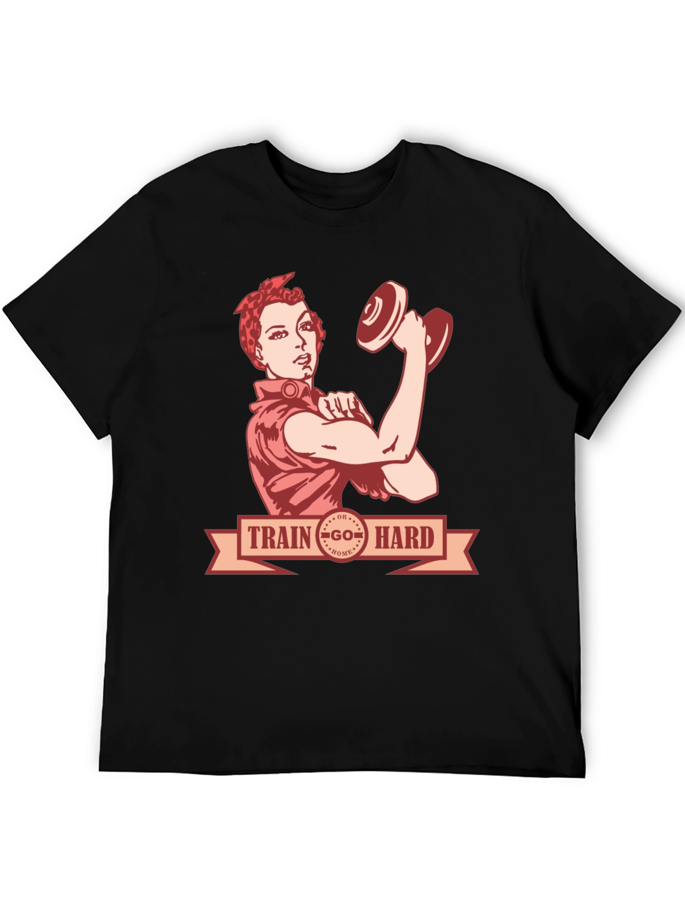 Retro Train Hard Graphic T-Shirt