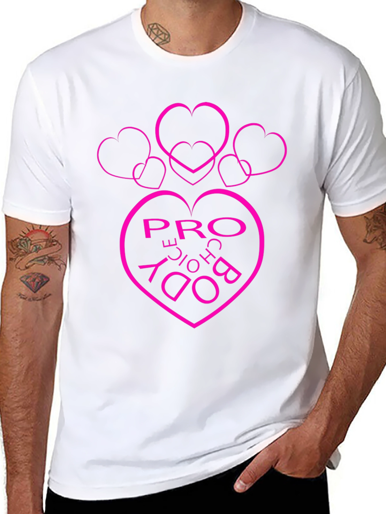 Pro Choice Body Heart Graphic Tee - Black