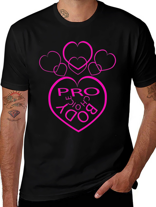 Pro Choice Body Heart Graphic Tee - Black