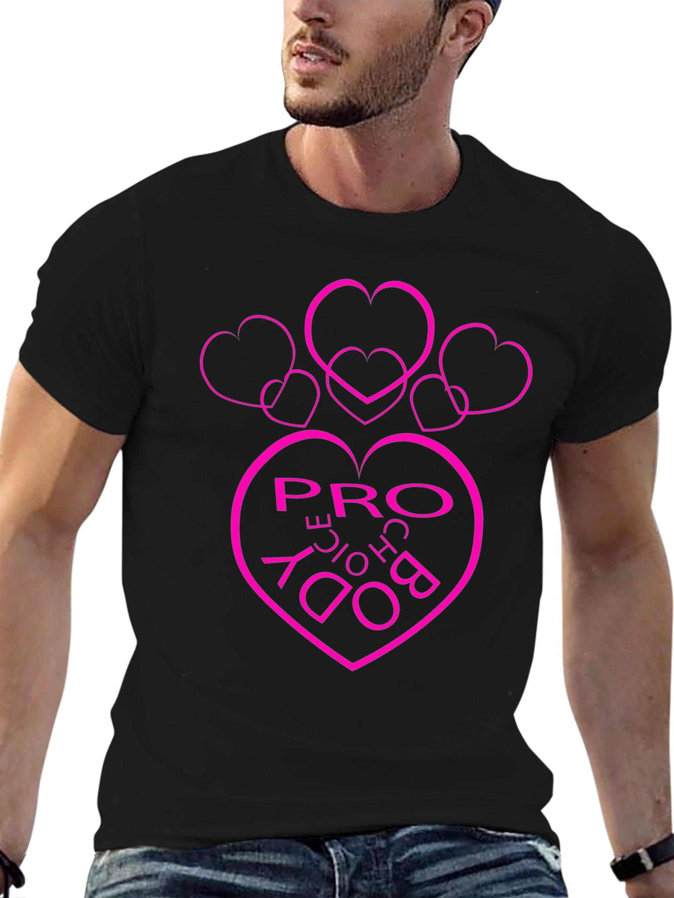 Pro Choice Body Heart Graphic Tee - Black