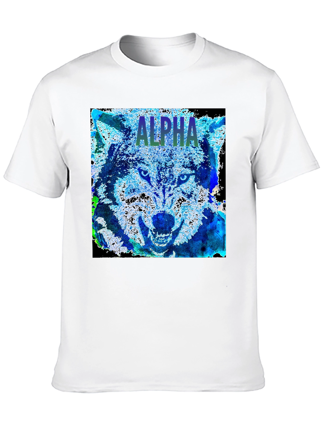Alpha Wolf Graphic Tee - Black