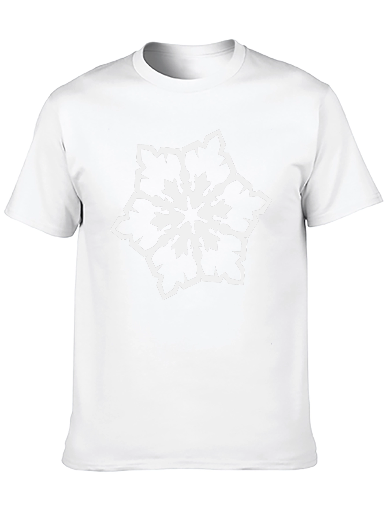 Snowflake Graphic Tee - Stylish Black Cotton T-Shirt