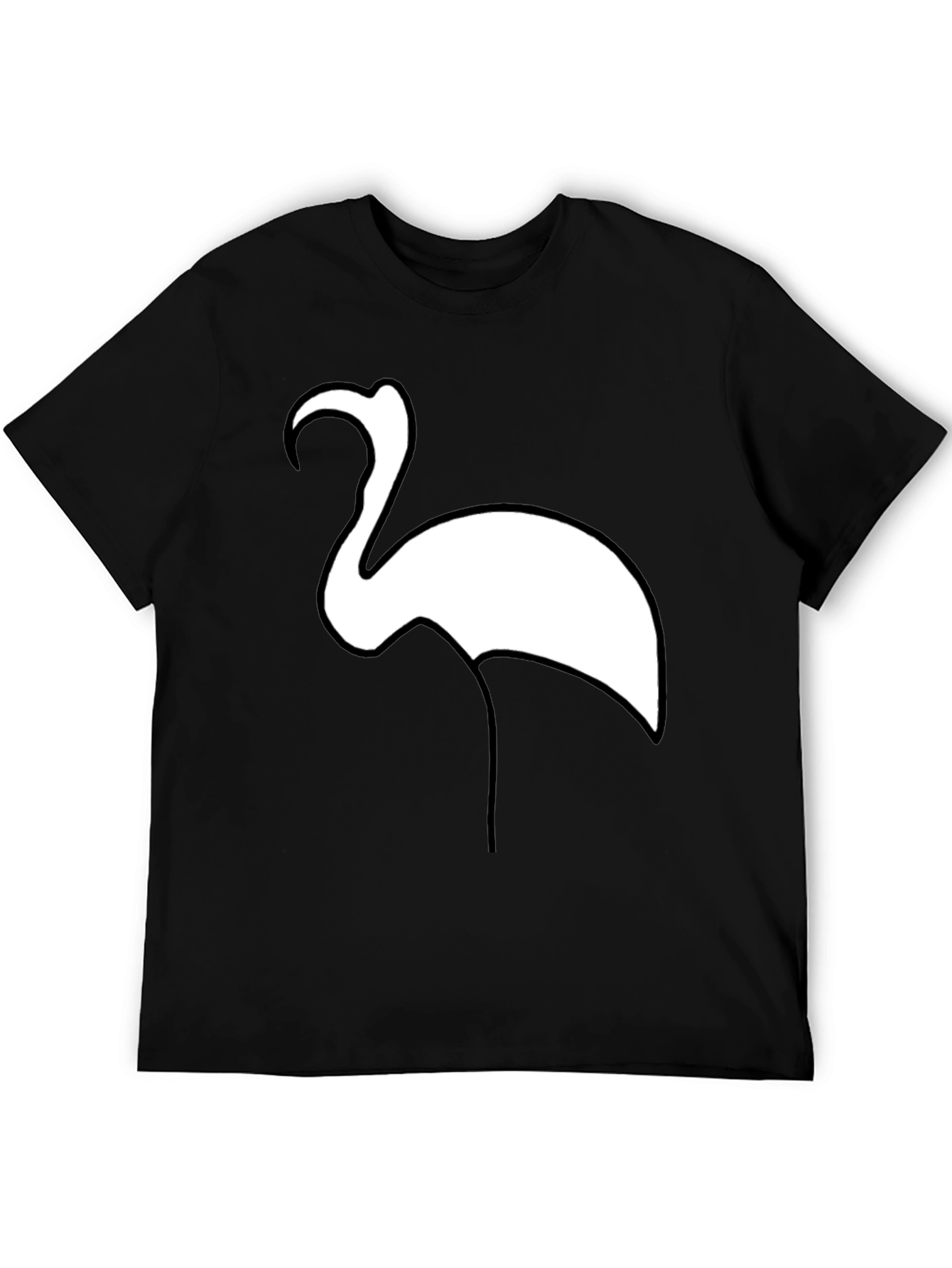 Flamingo Graphic Tee - Casual Black T-Shirt