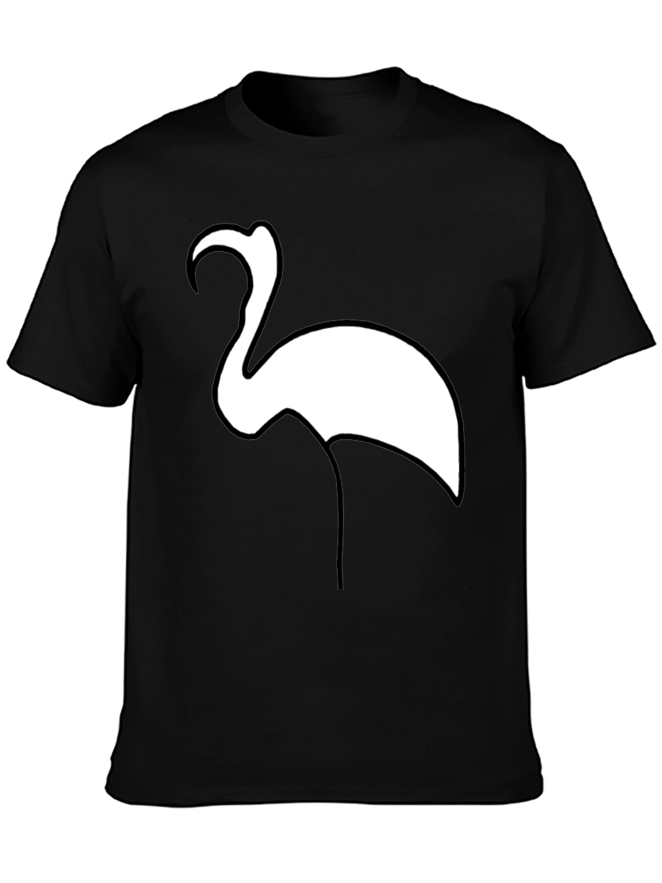 Flamingo Graphic Tee - Casual Black T-Shirt