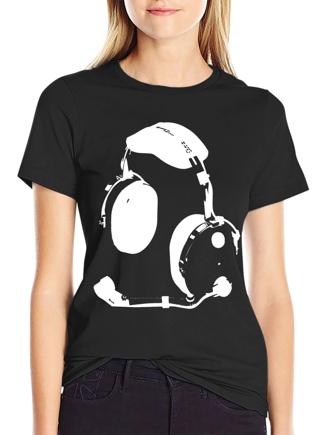 Pilot Headset Graphic Tee - Aviation Enthusiast Shirt
