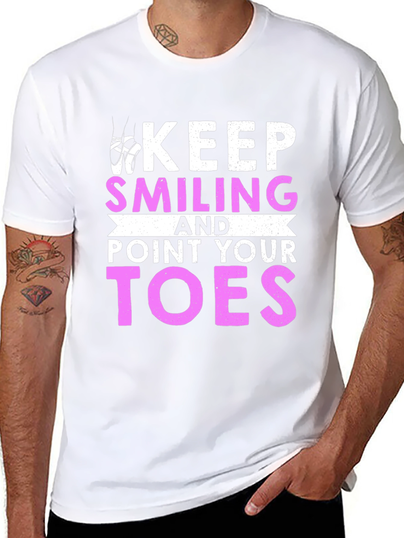 Keep Smiling Ballet T-Shirt - Dance Inspiration