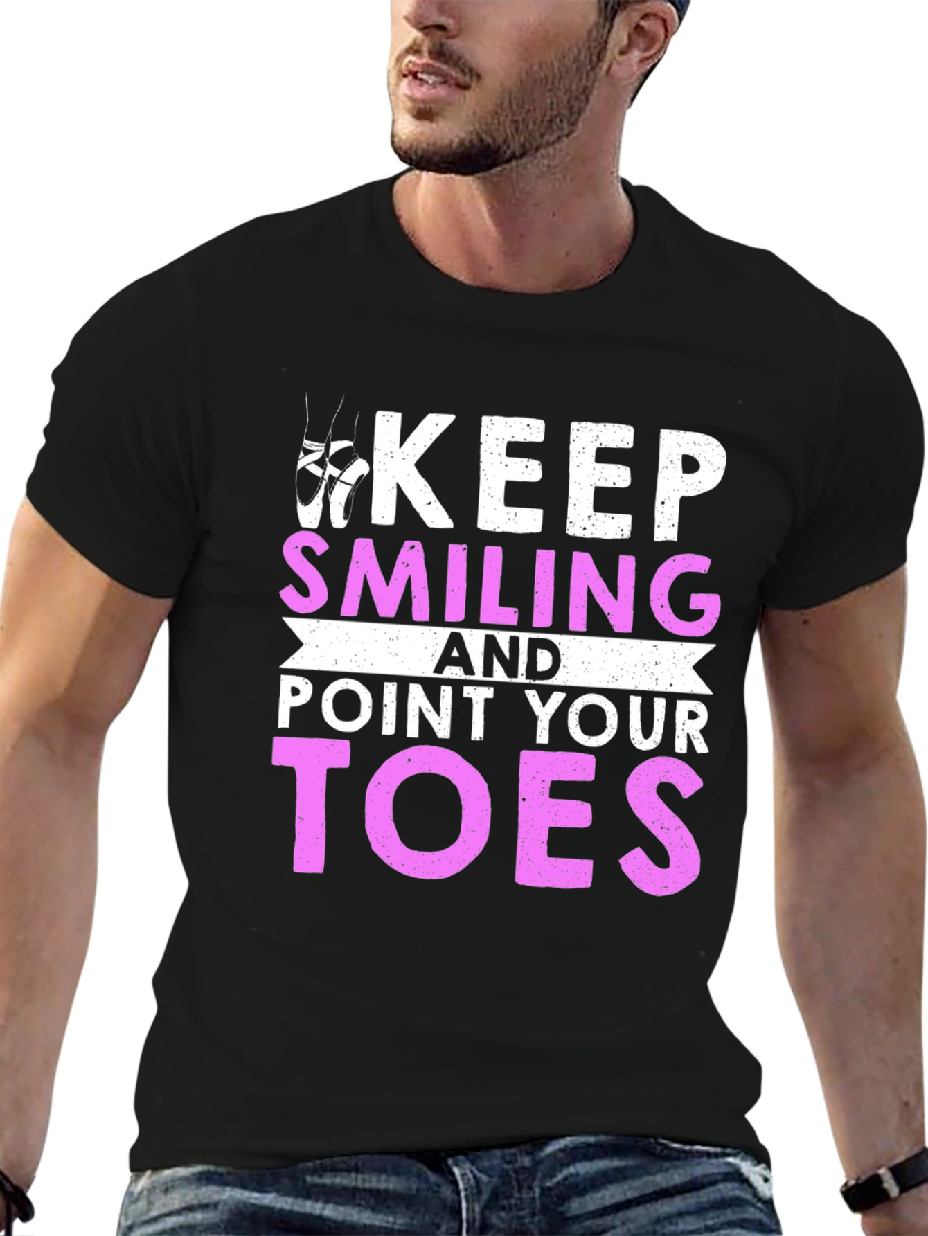 Keep Smiling Ballet T-Shirt - Dance Inspiration