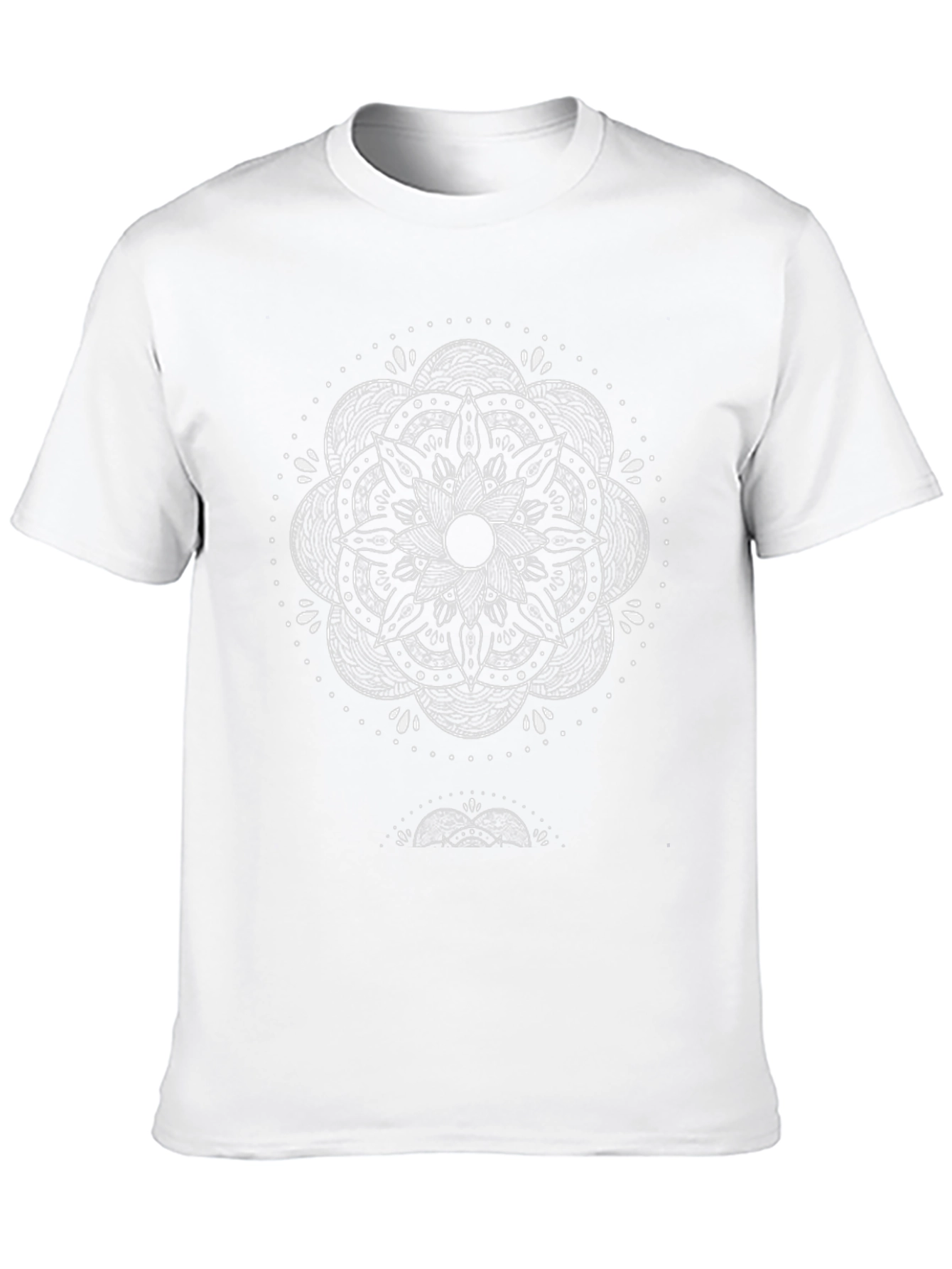 Mandala Graphic Tee - Black Cotton Casual Shirt