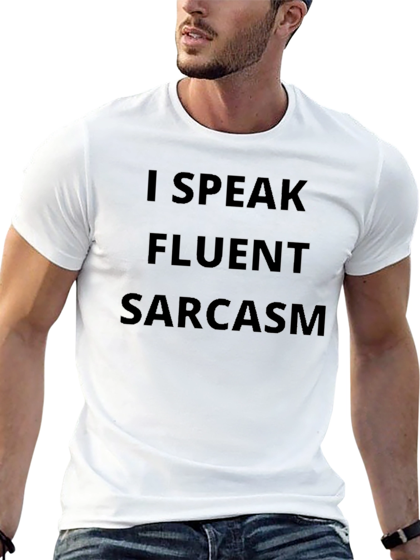 I Speak Fluent Sarcasm Black T-Shirt