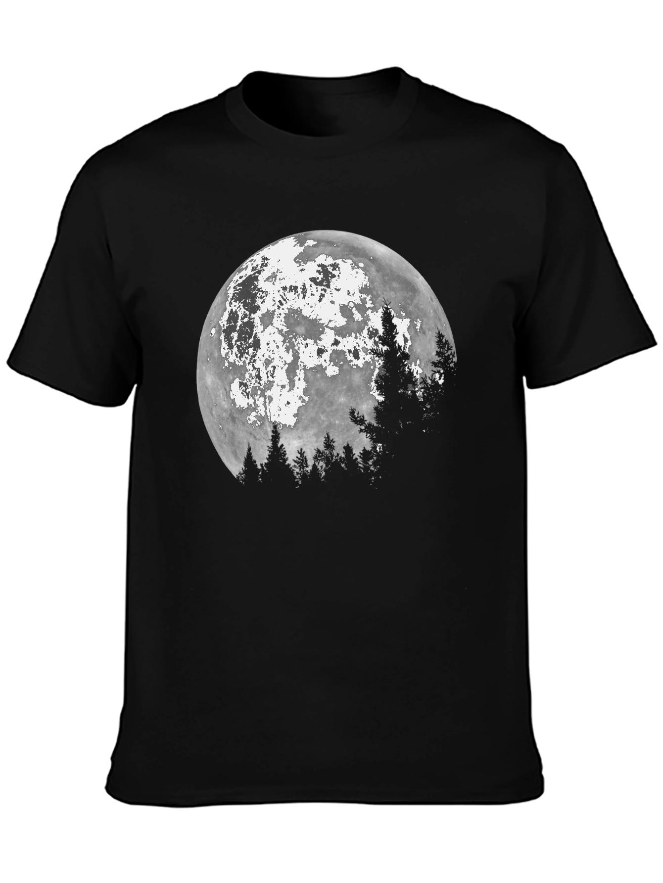 Moonlit Forest Graphic Tee - Classic Black T-Shirt