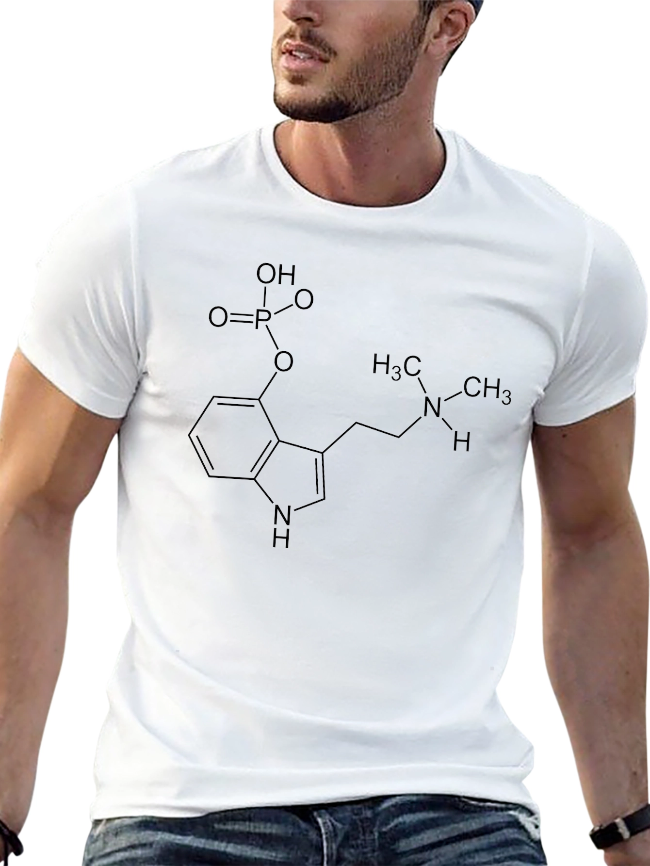 Molecular Structure Graphic Tee - Black Unisex Shirt