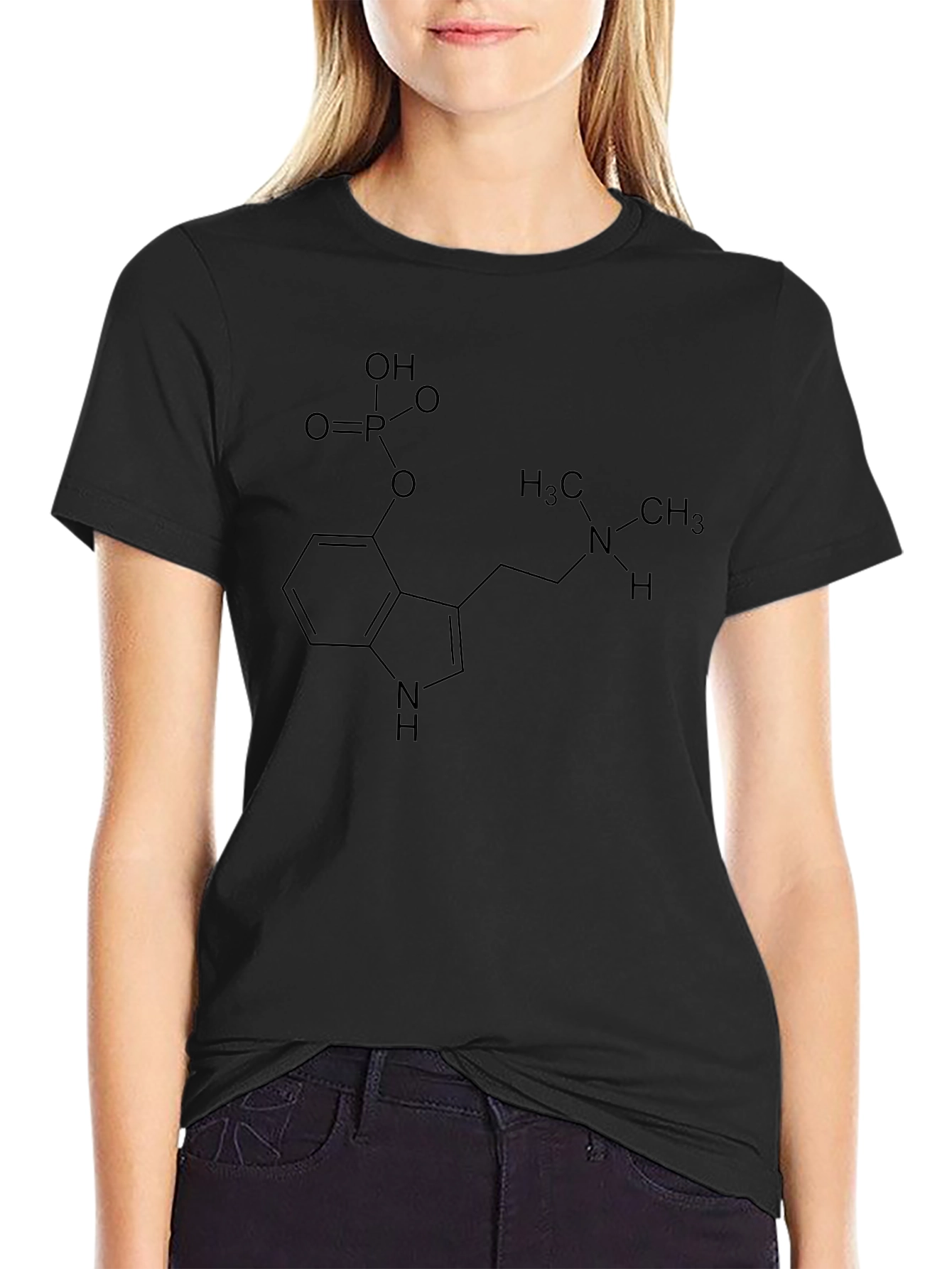 Molecular Structure Graphic Tee - Black Unisex Shirt