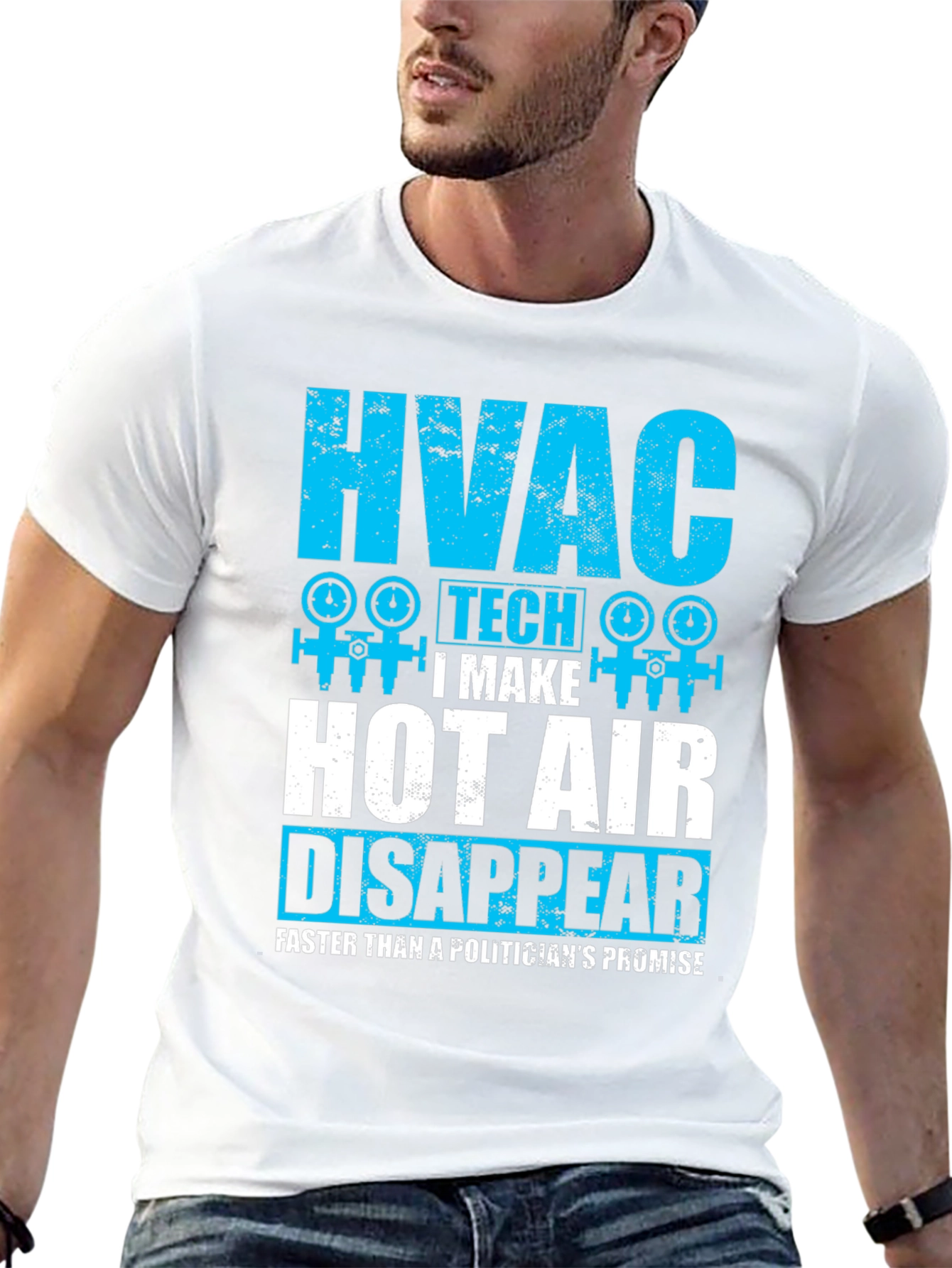HVAC Tech Hot Air Disappear T-Shirt