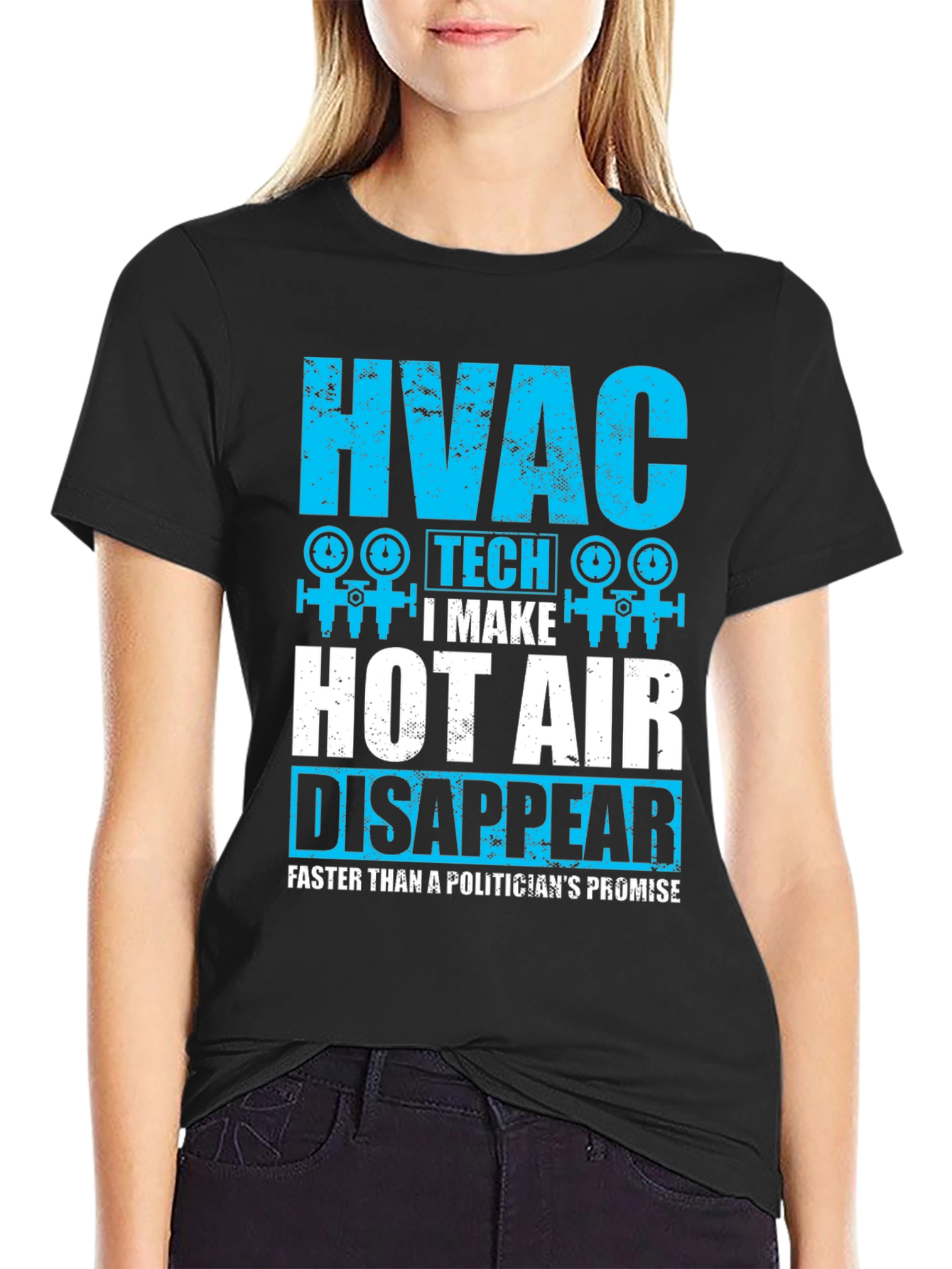 HVAC Tech Hot Air Disappear T-Shirt