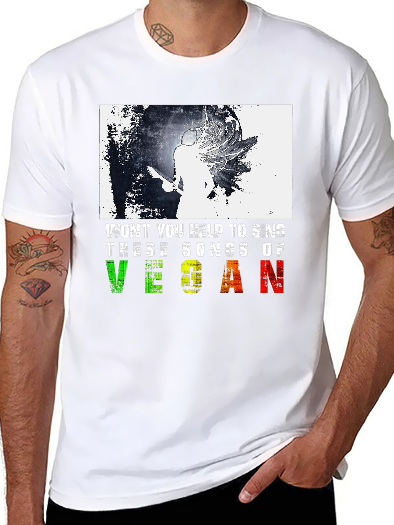 Vegan Songs T-Shirt: Music & Animal Lovers!