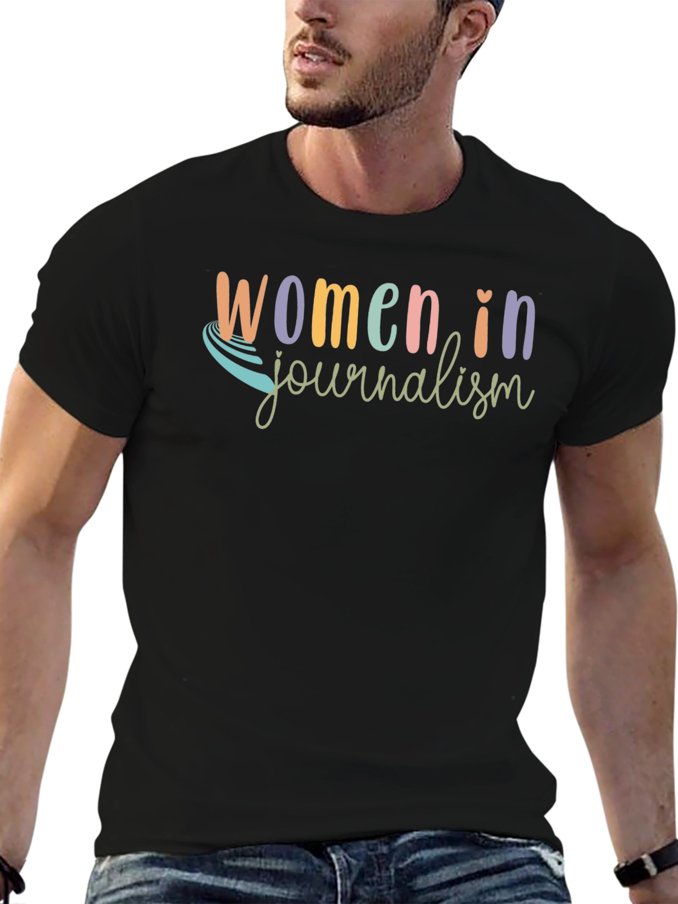 Women in Journalism Black T-Shirt