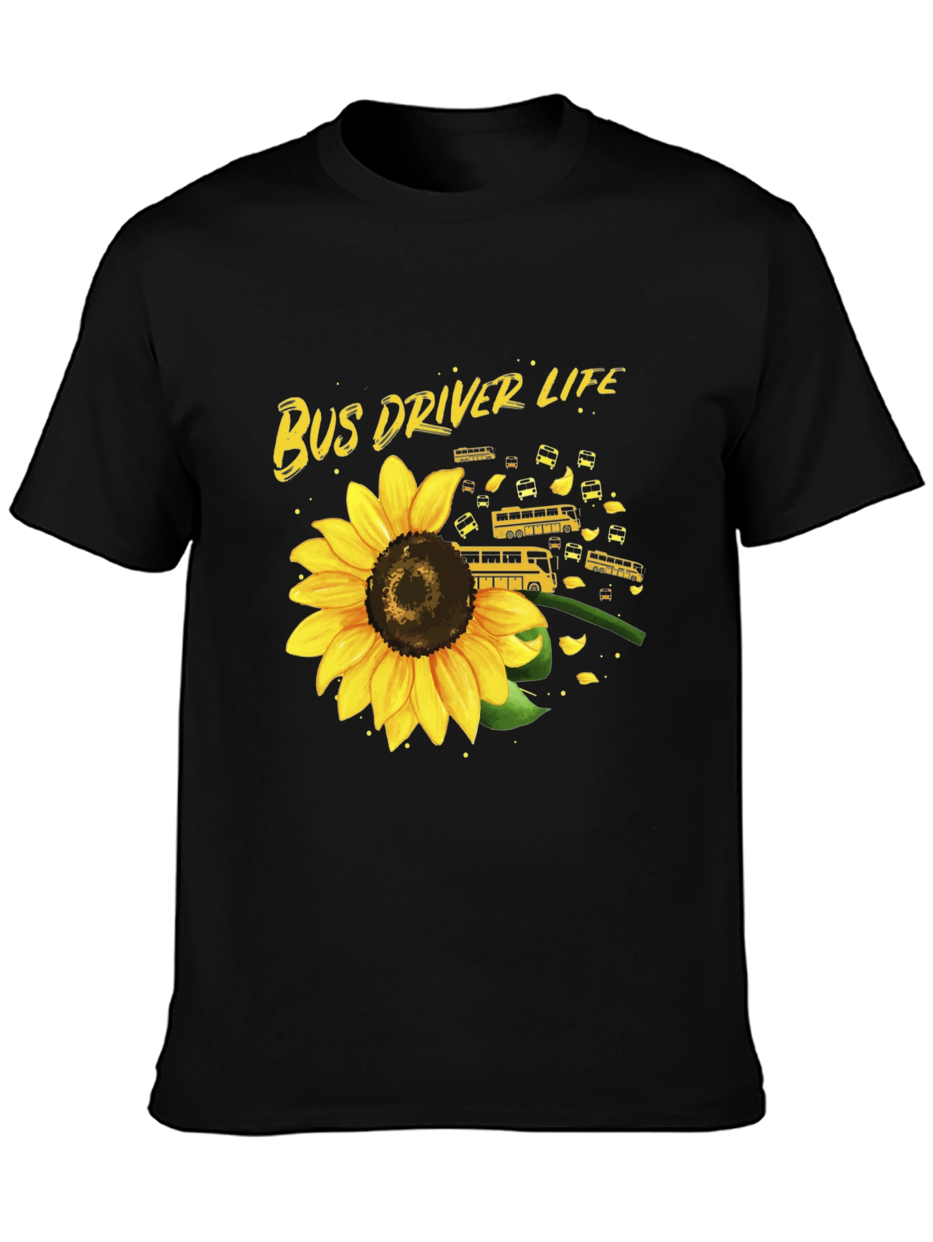 Bus Driver Sunflower Graphic Tee