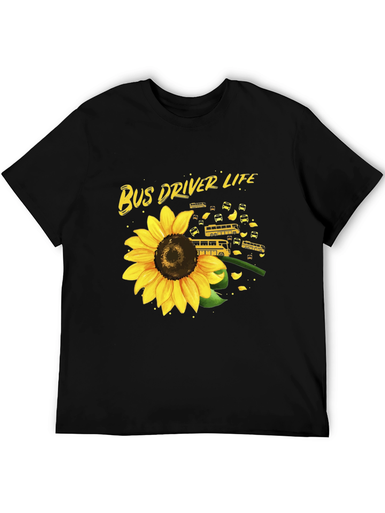 Bus Driver Sunflower Graphic Tee